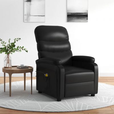 Gossi fotoliu de masaj electric, negru, piele ecologica