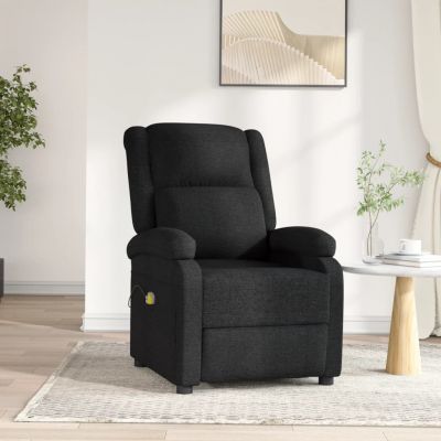 Gossi fotoliu de masaj electric rabatabil, negru, textil