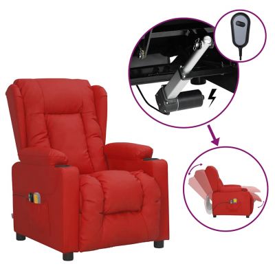 Gossi fotoliu de masaj electric, rosu vin, piele ecologica