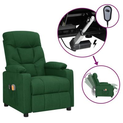 Gossi fotoliu de masaj electric, verde inchis, material textil