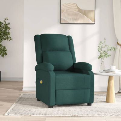 Gossi fotoliu de masaj electric, verde inchis, material textil