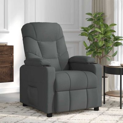 Gossi fotoliu de masaj, gri inchis, material textil