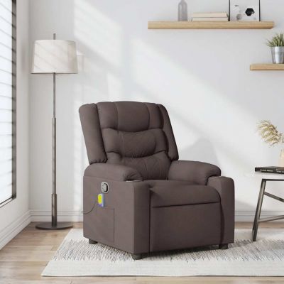 Gossi fotoliu de masaj rabatabil, maro inchis, material textil