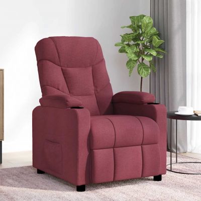 Gossi fotoliu de masaj, rosu vin, material textil
