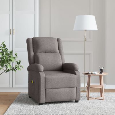 Gossi fotoliu de masaj spatar aripi, gri taupe, material textil