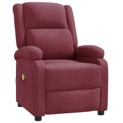 Gossi fotoliu de masaj spatar aripi, rosu vin, material textil