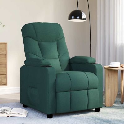 Gossi fotoliu de masaj, verde inchis, material textil