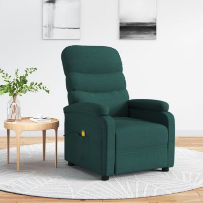 Gossi fotoliu de masaj, verde inchis, material textil