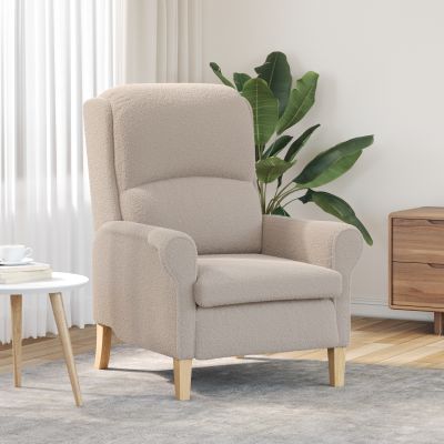 Gossi fotoliu ergonomic gri deschis poliester, lemn standard ergonomic