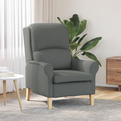 Gossi fotoliu modern gri inchis tesatura, lemn mediu durable fotoliu