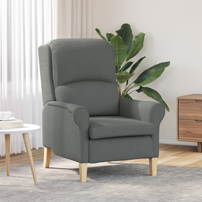 Gossi fotoliu modern gri inchis tesatura, lemn mediu durable fotoliu