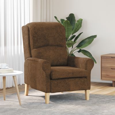 Gossi fotoliu modern maro tesatura, lemn standard ergonomic fotoliu