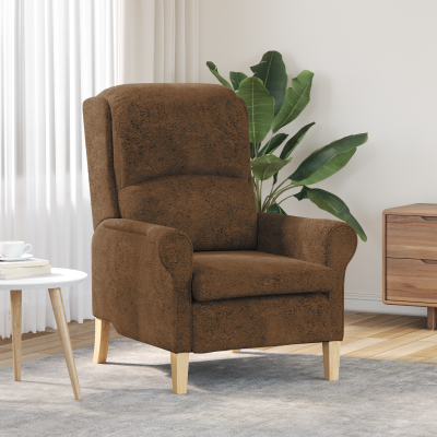 Gossi fotoliu modern maro tesatura, lemn standard ergonomic fotoliu