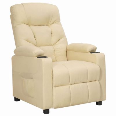 Gossi fotoliu rabatabil, crem, material textil