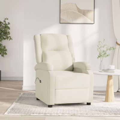 Gossi fotoliu rabatabil electric, crem, catifea