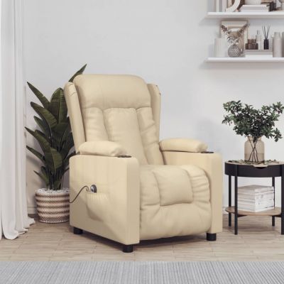 Gossi fotoliu rabatabil electric, crem, material textil