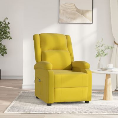 Gossi fotoliu rabatabil electric, galben, catifea
