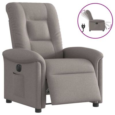 Gossi fotoliu rabatabil electric, gri taupe, material textil