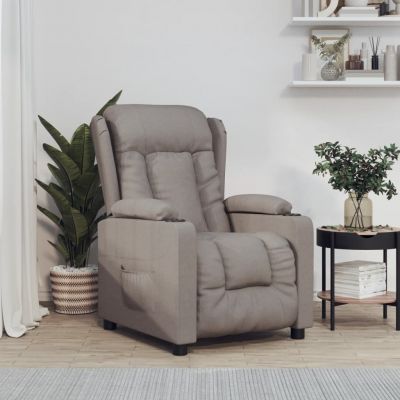 Gossi fotoliu rabatabil electric, gri taupe, material textil