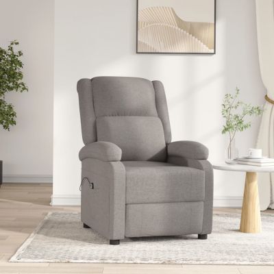 Gossi fotoliu rabatabil electric, gri taupe, material textil