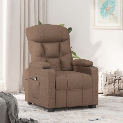 Gossi fotoliu rabatabil electric, maro, material textil