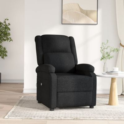 Gossi fotoliu rabatabil electric, negru, material textil