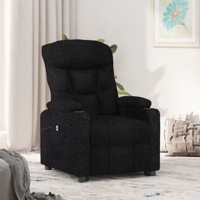 Gossi fotoliu rabatabil electric, negru, material textil