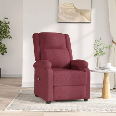 Gossi fotoliu rabatabil electric, rosu vin, material textil