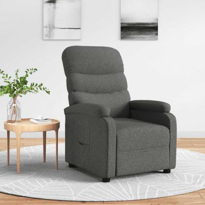 Gossi fotoliu rabatabil, gri inchis, material textil