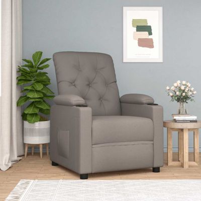 Gossi fotoliu rabatabil, gri taupe, material textil