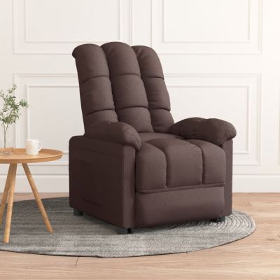 Gossi fotoliu rabatabil, maro inchis, material textil