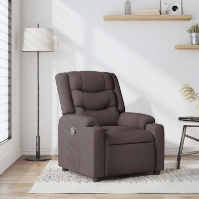 Gossi fotoliu rabatabil, maro inchis, material textil