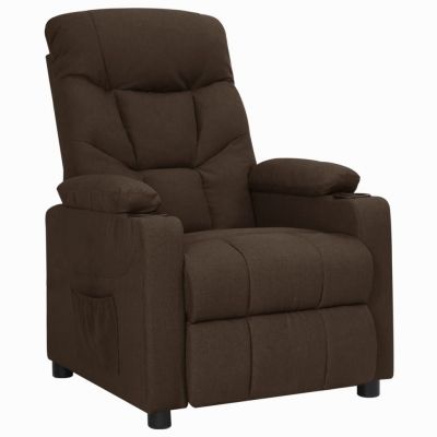 Gossi fotoliu rabatabil, maro inchis, material textil