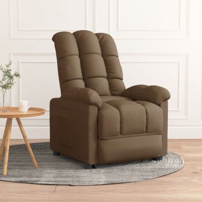 Gossi fotoliu rabatabil, maro, material textil