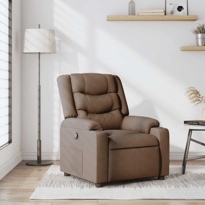 Gossi fotoliu rabatabil, maro, material textil