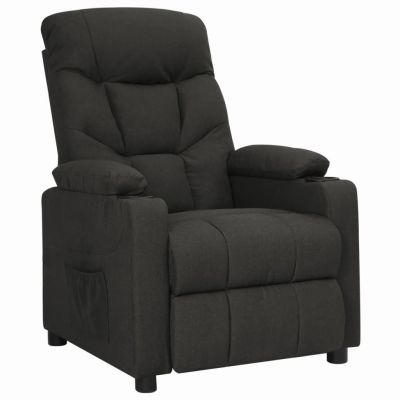 Gossi fotoliu rabatabil, negru, material textil