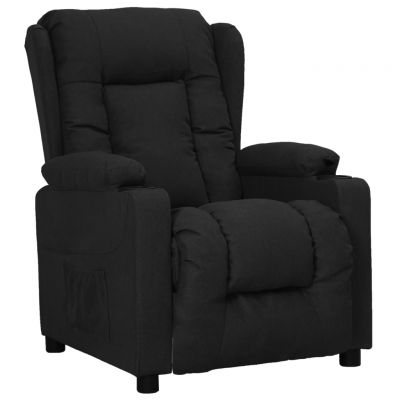Gossi fotoliu rabatabil, negru, material textil