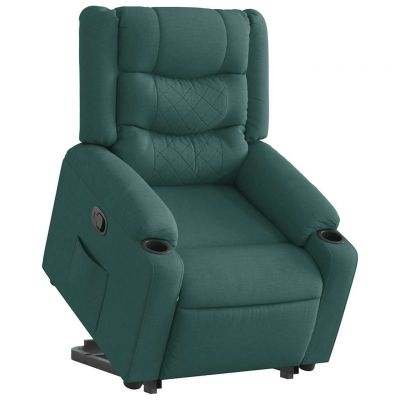 Gossi fotoliu rabatabil ridicare pe verticala, verde inchis, textil