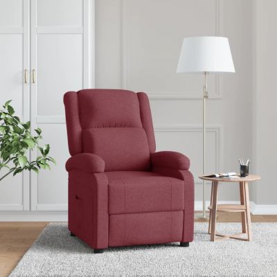Gossi fotoliu rabatabil, rosu vin, material textil