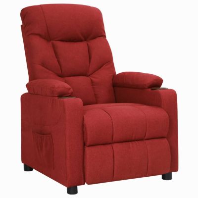 Gossi fotoliu rabatabil, rosu vin, material textil