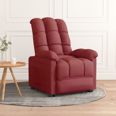 Gossi fotoliu rabatabil, rosu vin, material textil