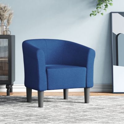 Gossi fotoliu tip cuva, albastru, material textil
