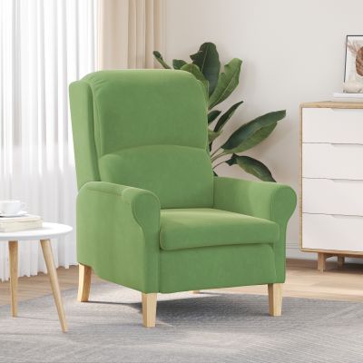 Gossi fotoliu verde deschis verde deschis tesatura, lemn