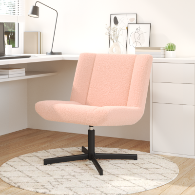Gossi scaun accent roz baby poliester, otel standard rotativ