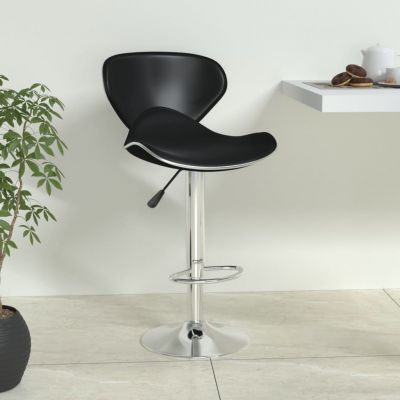 Gossi scaun de bar, negru, piele ecologica