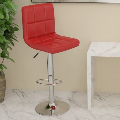 Gossi scaun de bar, rosu vin, piele ecologica