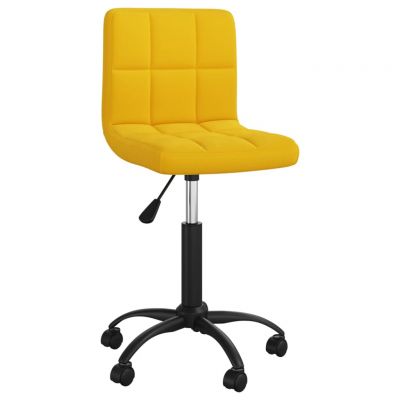 Gossi scaun de bucatarie pivotant, galben mustar, catifea