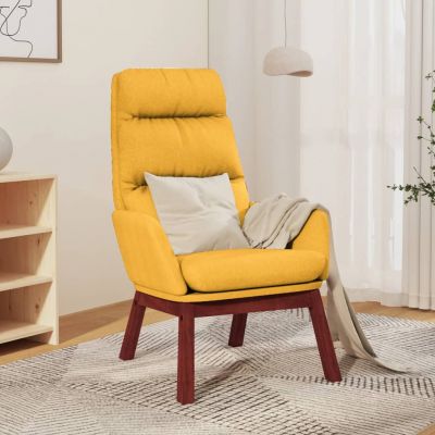 Gossi scaun de relaxare, galben mustar, material textil