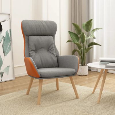 Gossi scaun de relaxare, gri deschis, textil si pvc