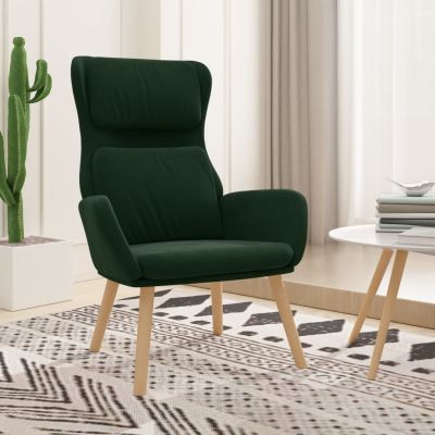 Gossi scaun de relaxare, verde inchis, catifea